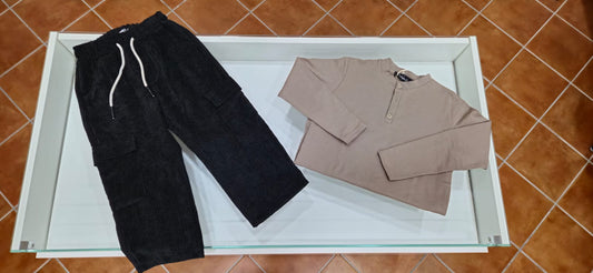 Pantalone Cargo in Velluto